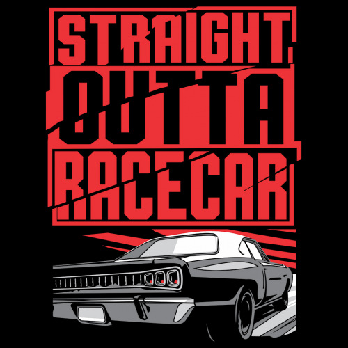 Pánské tričko s potiskem Straight Outta RaceCar