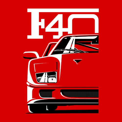 Dámské tričko s potiskem Ferrari F40
