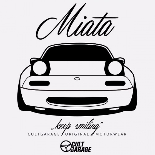 Dámské tričko s potiskem Mazda Miata: Keep Smiling