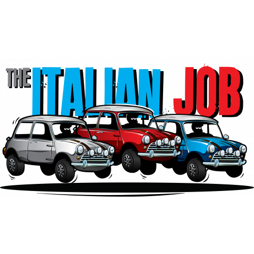 Pánské tričko s potiskem Mini Italian Job by Looki