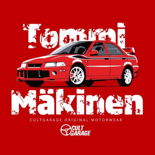 Dámské tričko s potiskem Mitsubishi Lancer Evo 6: Tommi Mäkinen