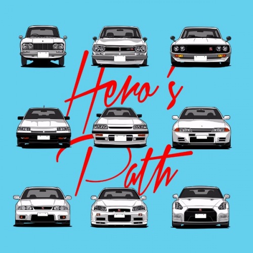 Pánské tričko s potiskem Nissan Skyline: Heros Path