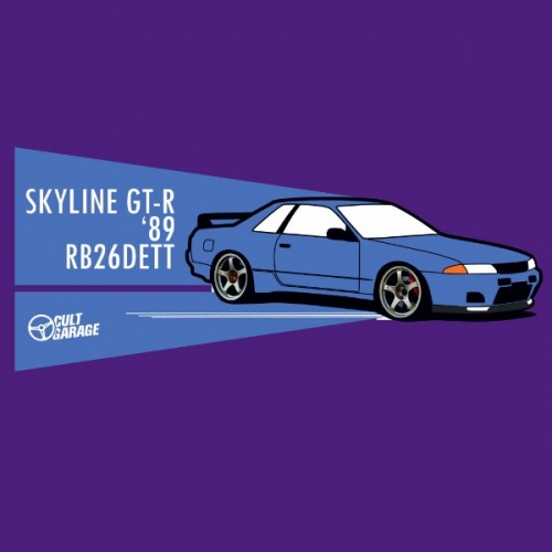 Dámské tričko s potiskem Nissan Skyline RB26DETT