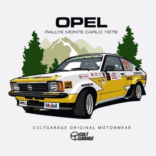 Pánské tričko s potiskem Opel Kadett GT/E Rally 1
