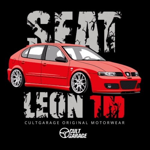 Dámské tričko s potiskem Seat Leon 1M Červený 2