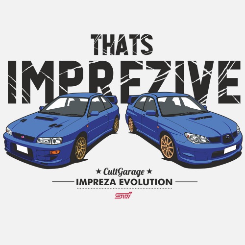 Dámské tričko s potiskem Subaru Impreza: Imprezive 1