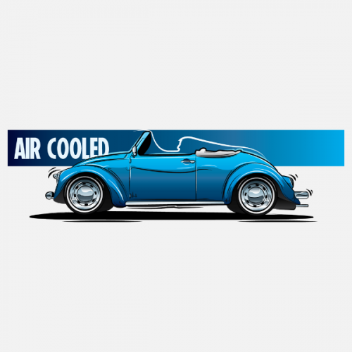 Dámské tričko s potiskem VW Beetle Air Cooled  by Looki