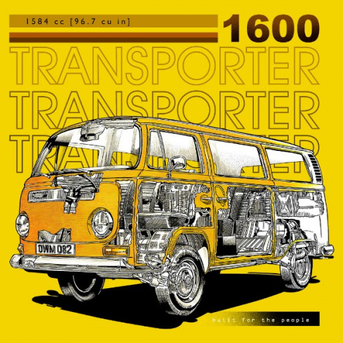 Women´s t-shirt VW Transporter T2 1600 žlutý